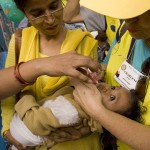 Rotarians partner together on National Immunization Day in Moradabad, India.